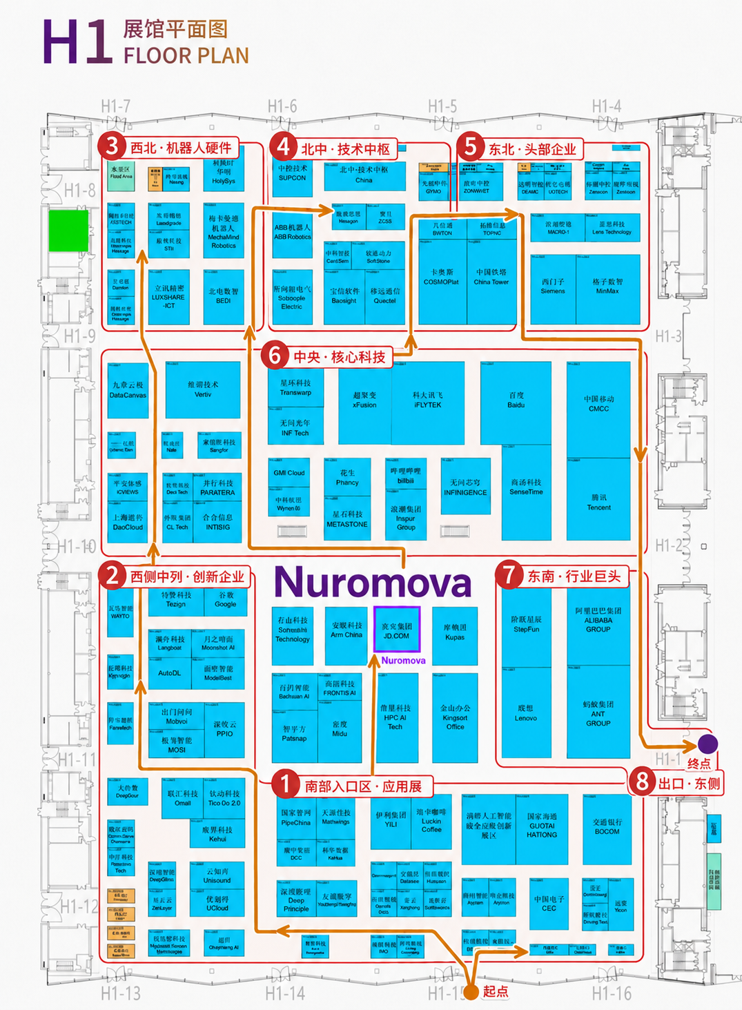 Nuromova 展位图